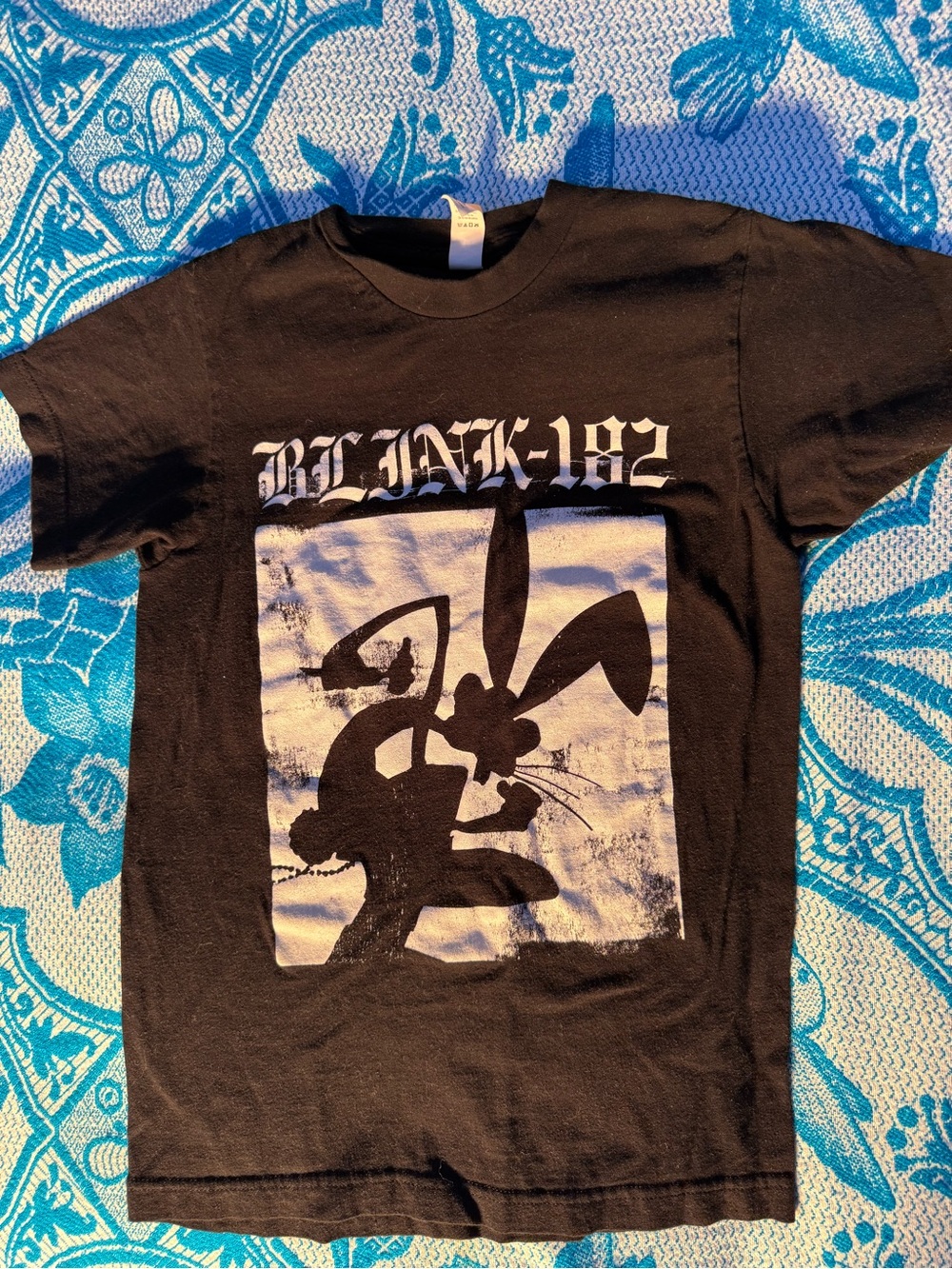 Blink-182 Classic Bunny Logo Black Graphic Band T-Shirt Size XS